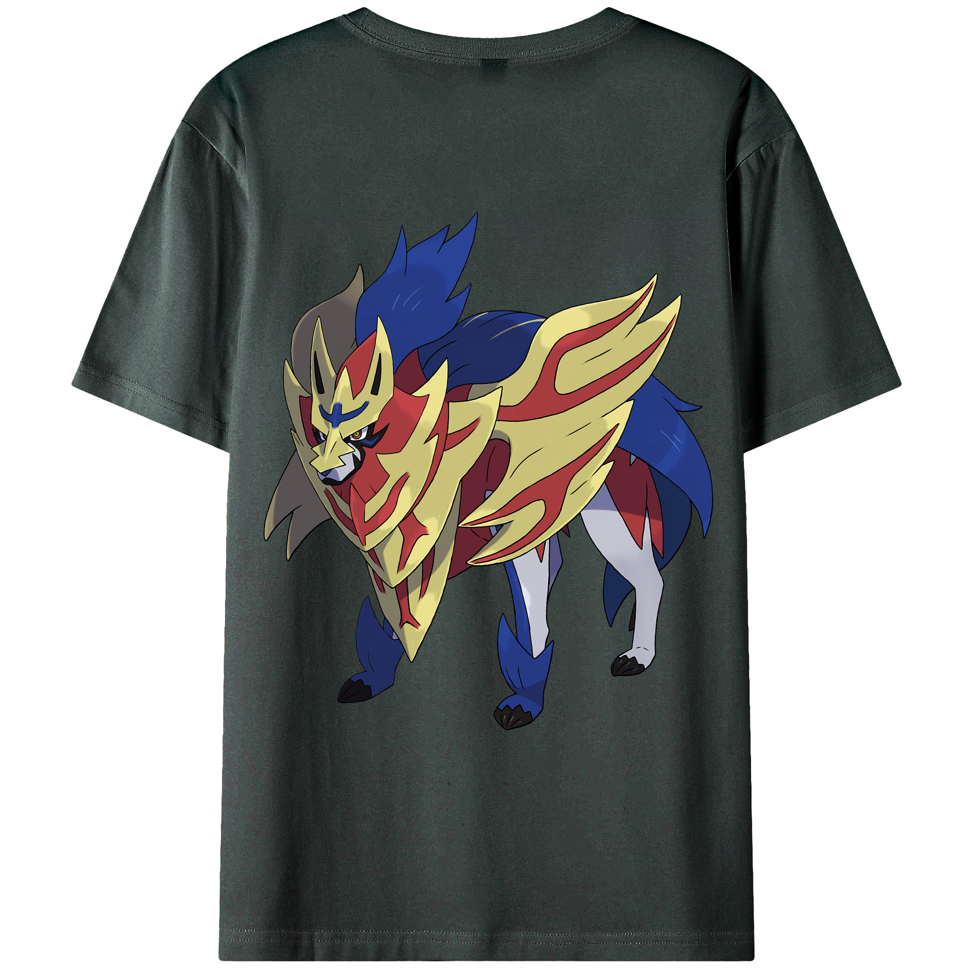 （画像用） ポケットモンスター Pokémon 綿100％ メンズ半袖Tシャツ（バックプリント） 通気性